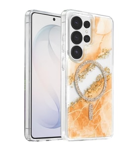 Northcity Onegif Samsung Galaxy S26 Ultra Uyumlu Lotus Simli Magsafe Kapak - Turuncu