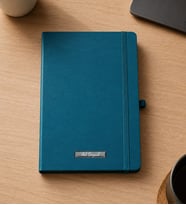 Kişiye Özel İsim Baskılı Turkuaz Defter Şık Tasarımlı Sert Kapak Not Defteri