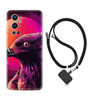 Tecno Spark 9 Pro Kılıf Silikon Boyun Askılı İpli Desenli Silikon Red Eagle 1752