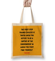 Motivational Quotes Sayings Words Gifts - Entrepreneurs İnspiration Success Work Ttypography Gifts Bez Çanta Uzun Saplı