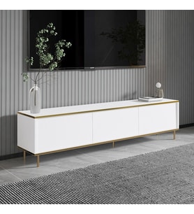 TV Sehpası Kozan Beyaz Gold 180 cm