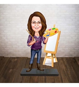 KİŞİYE ÖZEL KARİKATÜR ressam kadın BİBLOSU