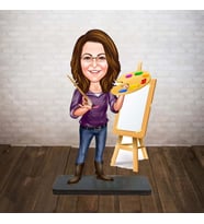 KİŞİYE ÖZEL KARİKATÜR ressam kadın BİBLOSU