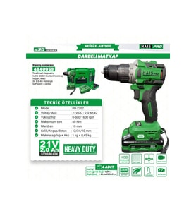 AKÜLÜ VİD. DARBELİ 21V 2.0 A S30 RB-2202 HAİSPRO