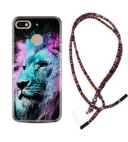 General Mobile GM8 Go GM9 GM20 Pro Plus Kılıf Boyun Asklı Rasta Silikon Pink Blue Leon 1603