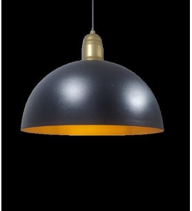 MYLİGHTS  RETRO  RUSTİK  METALSARKIT AVİZE SİYAH  İÇİ ALTIN  40 CM EN