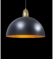 MYLİGHTS  RETRO  RUSTİK  METALSARKIT AVİZE SİYAH  İÇİ ALTIN  40 CM EN