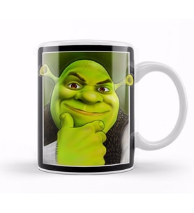 Shrek Portrait Kupa Bardak Porselen