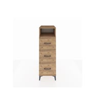 Kronos Dolap Tek Raflı 3 Çekmeceli 44x59x134 Çam-Çam