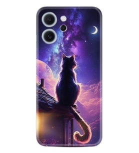 Oppo Reno 14F Kılıf Boutique Baskılı Resimli Damdaki Kedi Pcode -091