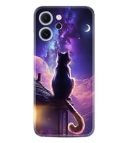 Oppo Reno 14F Kılıf Boutique Baskılı Resimli Damdaki Kedi Pcode -091