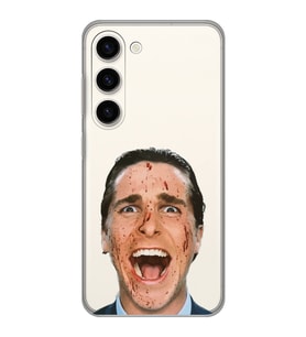 Samsung Galaxy S23 Uyumlu American Psycho Tasarımlı Şeffaf Telefon Kılıfı