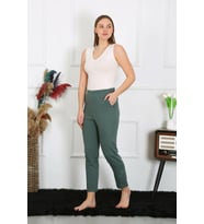 Akbeniz Pamuklu Haki Tek Alt Pijama 27523