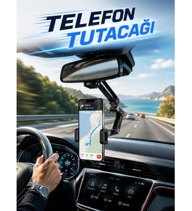 Dikiz Aynasına Monte Telefon Tutucu Katlanabilir Ayarlanabilir Araç İçi Telefon Standı