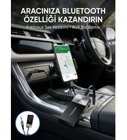 Araç ve Ev Ses Sistemleri İçin Bluetooth AUX Adaptörü