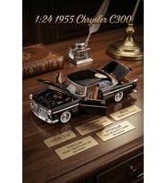 Motor Max 1:24 1955 Chrysler C300 Siyah Die-cast Model Araba - Açılır Kapı, Kaput ve Bagaj
