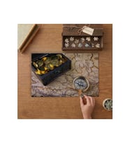 Eski Harita - Pusula - Madeni Paralar Tasarımı 240 parça Ahşap Puzzle Ahşap Kutuda MP03499