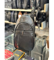TRG POLO SİYAH DERİ BEL OMUZ ÇANTASI