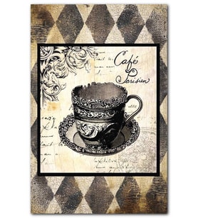 Cakatablo  Cafe Parisien Kahve Fincanı Görseli  MDF Tablo