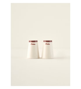 Bonheur Porselen Tuzluk-Biberlik Seti Bordo (8 cm)