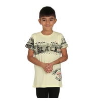 Toontoy  Erkek Çocuk T-Shirt Black Baskılı  (Sarı)