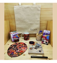 Wassily Kandinsky - Premium Set - Kupa-Kanvas Çanta-Defter-Kalem-Doğal Taş Bardak Altlığı Set-Mousepad-Kalemlik-MDF Telefon Standı