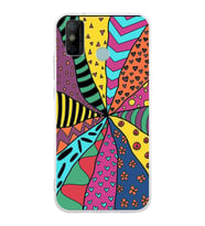 PrintiFy Tecno Spark 6 GO ile Uyumlu 1mm Slim Fit Retro Renkler 4 Baskılı Şeffaf  Kılıf