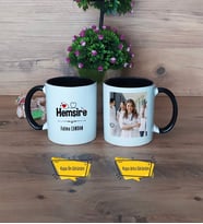 Hemşireler Günü Tıp Bayramı Hediyesi Hemşire Kupa Bardak Siyah Fotoğraflı