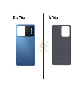 Yapıştırıcı Poco X5 Pro Mavi Yapıştırıcı Arka Pil Kapağı Batarya Kapağı + Yapıştırıcı ve Vida Seti