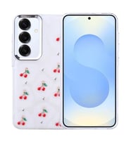 Coverzone Samsung Galaxy S25 Plus ile uyumlu K?l?f Airbag K�?eli 2mm Kamera �?k?nt? Korumal? Simli ?effaf Bask?l? Z-Kutup Kapak Kiraz
