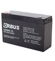 Orbus 6 Volt 12 Amper Kuru Akü ORB6-12 (150x50x94 Mm) (Siyah)