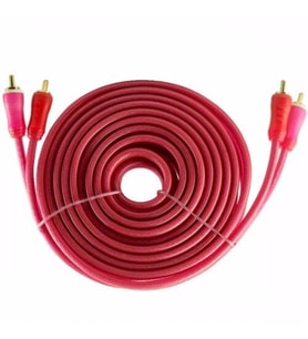 TUNEX ZK-706R 2 RCA + 2 RCA 3 METRE 1.KALİTE ŞEFFAF * KIRMIZI KAB