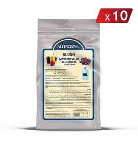 Altıncezve Ice Slush Karlı Buzlu Karlama Tozu  Mavi Meyveler 1.250 Gr - 10 L x 10 Adet