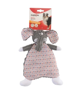Hışırtılı ve Ses Çıkaran Polyester Fil ve Tilki Köpek Oyuncağı 30 Cm