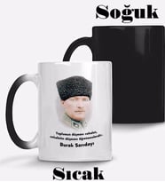 İsme Özel Atatürk Sihirli Kupa Bardak