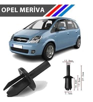 Opel Meriva Davlumbaz Klipsi 1404926 M1696-3 25 Adet
