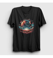 Presmono Unisex Siyah Desert Space View Uzay T-Shirt 434820tt