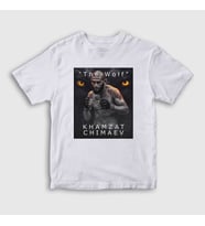 Presmono Unisex Çocuk Beyaz Wolf Kurt Khamzat Chimaev Mma Ufc T-Shirt 429261tt (Beyaz)