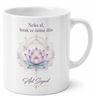 Yoga Eğitmenine Hediye Meditasyon Temalı Baskılı Porselen Kupa Bardak