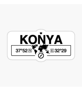 Konya Gps Harita Sticker Oto Araba Yapıştırma 17CM yazı 261