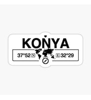 Konya Gps Harita Sticker Oto Araba Yapıştırma 17CM yazı 261