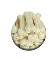 Sütlü Pres Kemik Köpek Diş Kaşıyıcı Tartar Önleyici Diş Sağlığı Beyaz 7.5 cm.12 Li