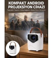 Projeksiyon Ev Sineması Bluetooth 4k HD Kaliteli Görüntü Kumandalı Yeni Nesil