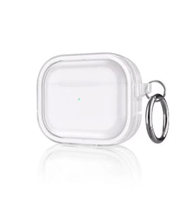 Movenchy Apple Airpods Pro 2 (2.nesil) Shiny Şeffaf Kılıf - Beyaz
