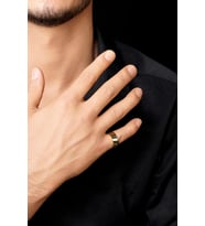 14 Ayar Altın Sirus Erkek Yüzük (Beyaz)