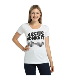 Bant Giyim - Arctic Monkeys Beyaz Kadın T-shirt Tişört