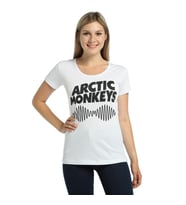 Bant Giyim - Arctic Monkeys Beyaz Kadın T-shirt Tişört