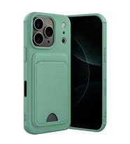 Apple iPhone 17 Pro Kelvin Kartvizitli Silikon - Açık Yeşil