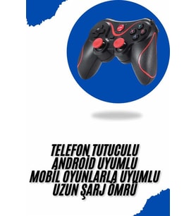 Joystik Gamepad Bluetooth Telefon Tutucu Oyun Kolu Telefon Android Uyumlu
