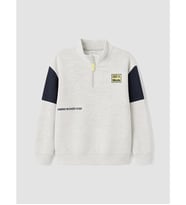 LCW Kids Beyaz Dik Yaka Erkek Çocuk Soft Touch Sweatshirt